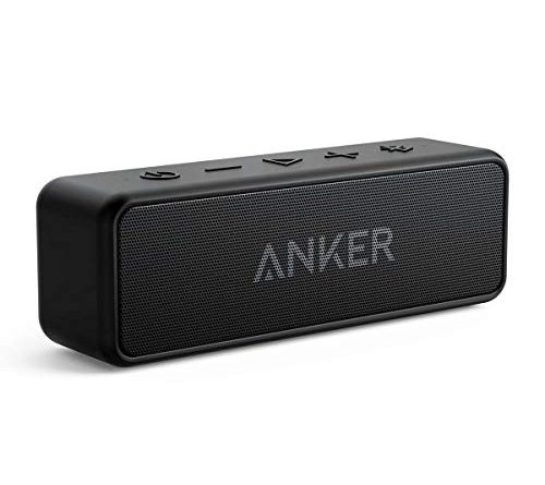 Anker Soundcore 2 Portable Bluetooth Speaker with Stereo Sound, Bluetooth 5, Bassup, IPX7 Waterproof, 24-Hour Playtime, Wireless Stereo Pairing, Speaker for Home, Outdoors, Travel