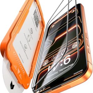 NeverBreak 9H+ Hardness for iPhone 17 Pro Max Screen Protector 12FT Military Grade Protection (Scratch, Shatter, Drop Resistance) Tempered Glass Full Edge Coverage 6.9", 2 Pack with De-Bubble Card