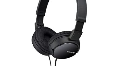Sony ZX Series Wired On-Ear Headphones, Black MDR-ZX110