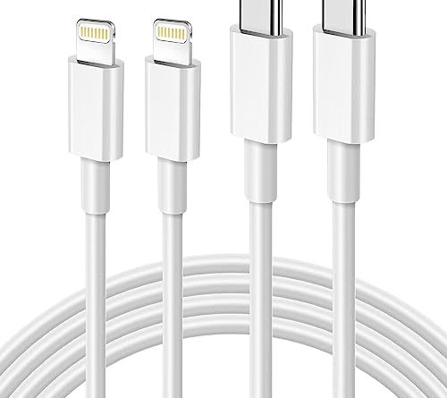 USB C to Lightning Cable 3FT 2Pack [Apple MFi Certified], Power Delivery iPhone Cables Type C iPhone Charger Cord Fast Charging Compatible iPhone 14 13 12 11 Pro Max X XS XR 8 7 6s Plus SE