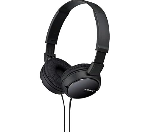 Sony ZX Series Wired On-Ear Headphones, Black MDR-ZX110