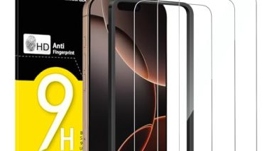 NEW'C 3 Pack Designed for iPhone 17, 17 Pro, iPhone 16 Pro Screen Protector (6.3 inches), Enhanced Tempered Glass Protection with easy installation tool included,Case Friendly Ultra Resistant