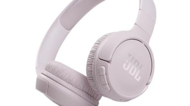 JBL Tune 510BT - Bluetooth headphones with up to 40 hours battery, microphone for call, foldable and comfortable, Android and iOs compatible (Rose)
