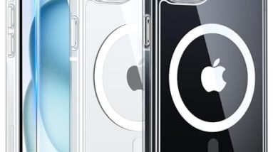 FNTCASE for iPhone 15 Case Clear: iPhone 14/13 Case Magnetic Phone Cases with Screen Protector Compatible with Magsafe Slim Anti Yellowing Rugged Protective Transparent Cell Cover (A-Clear)