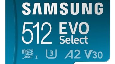 Samsung EVO Select microSDMemory Card + Adapter, 512GB microSDXC, Up-to 160 MB/s, 4K UHD, UHS-I, C10, U3, V30, A2, for Mobile Phone, Smartphones, Nintendo-Switch, and Tablets (MB-ME512SA/AM)