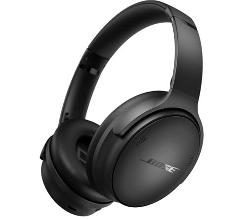 Bose QuietComfort Headphones - Wireless Bluetooth Headphones, Active Over Ear Noise Cancelling and Mic, USB-C Charging, Deep Bass, Up to 24 Hours of Playtime, Black