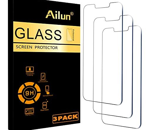 Ailun Screen Protector for iPhone 16e / iPhone 14 / iPhone 13 / iPhone 13 Pro [6.1 Inch] Display 3 Pack Tempered Glass, Case Friendly [Not for iPhone 16 6.1 Inch]