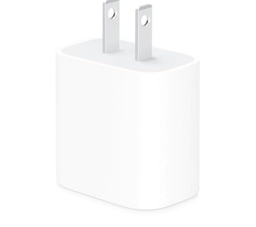 Apple 20W USB-C Compact Power Adapter: Fast and Convenient Charging, Type C Wall Charger