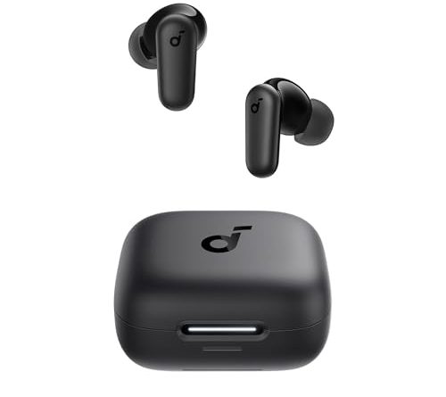 Soundcore P30i by Anker Noise Cancelling Earbuds, Strong and Smart Noise Cancelling, Powerful Bass, 45H Playtime, 2-in-1 Case and Phone Stand, IP54, Wireless Earbuds, Bluetooth 5.4 (Black)