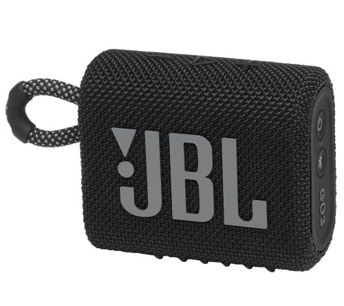 JBL Go 3 - Portable Mini Bluetooth Speaker, big audio and punchy bass, IP67 waterproof and dustproof, 5 hours of playtime, speaker for home, outdoor and travel (Black)