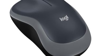Logitech M185 Wireless Mouse, 2.4GHz with USB Mini Receiver, 12-Month Battery Life, 1000 DPI Optical Tracking, Ambidextrous PC/Mac/Laptop - Swift Grey