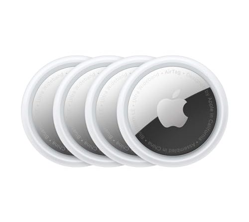 Apple AirTag 4 Pack. Keep Track of and find Your Keys, Wallet, Luggage, Backpack, and More. Simple one-tap Set up with iPhone or iPad