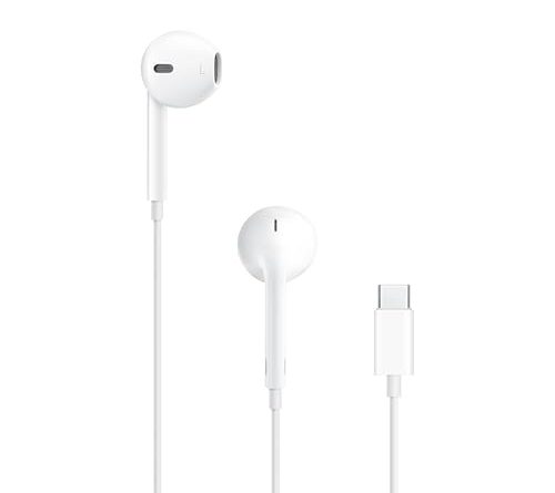 Apple EarPods Headphones with USB-C Plug, Wired Ear Buds with Built-in Remote to Control Music, Phone Calls, and Volume