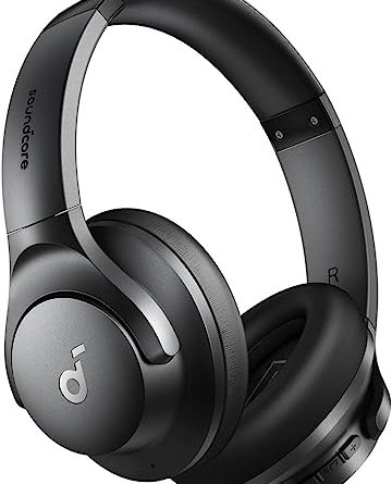 Soundcore by Anker Q20i Hybrid Active Noise Cancelling Headphones, Wireless Over-Ear Bluetooth, 40H Long ANC Playtime, Hi-Res Audio, Big Bass, Customize via an App, Transparency Mode