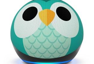 Amazon Echo Dot Kids (newest model) - Designed for kids, with Alexa+ Early Access, parental controls, Includes 1 Year of Amazon Kids+, Owl