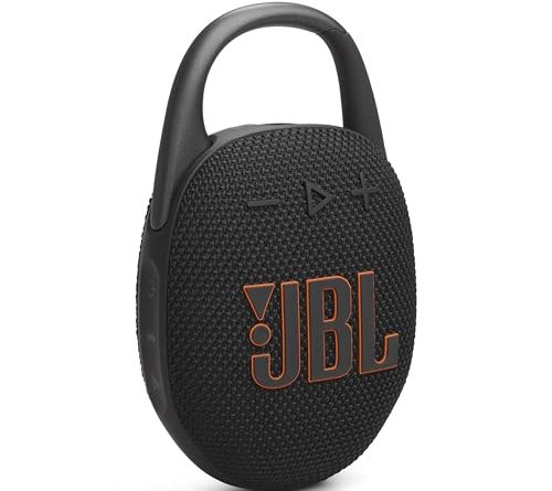 JBL Clip 5 - Ultra-Portable, Waterproof & Dustproof Bluetooth Speaker, Big JBL Pro Sound with Punchy bass, Integrated Carabiner, Up to 12 Hours of Play, Made in Part with Recycled Materials (Black)
