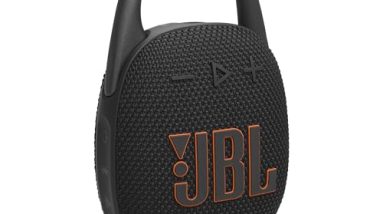 JBL Clip 5 - Ultra-Portable, Waterproof & Dustproof Bluetooth Speaker, Big JBL Pro Sound with Punchy bass, Integrated Carabiner, Up to 12 Hours of Play, Made in Part with Recycled Materials (Black)