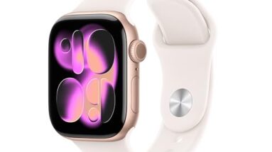 Apple Watch Series 11 [GPS 42mm] Smartwatch with Rose Gold Aluminum Case with Light Blush Sport Band - S/M. Sleep Score, Fitness Tracker, Health Monitoring, Always-On Display, Water Resistant