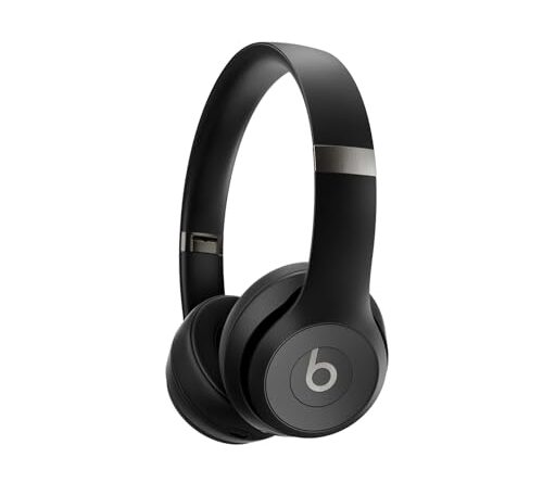 Beats Solo 4 - Wireless On-Ear Bluetooth Headphones, Up to 50-Hour Battery Life, Ultra-Lightweight Comfort, Powerful and Balanced Sound, Apple & Android Compatible - Matte Black