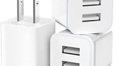 USB Wall Charger, LUOATIP 3-Pack 2.1A 5V Dual Port Cube Power Adapter Plug Block Charging Box Brick for iPhone 14 13 12 11 Pro Max SE XS XR X 8 7 6 6S Plus, Galaxy, LG, Moto, Android Phones