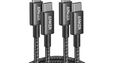 Anker USB C to USB C Cable, 2-Pack 6 FT (1.8 m) Type C 100W Charger Cord, Fast Charging for iPhone 17 Series, MacBook Pro 2020, Pixel, and More (Black, Not for Video Output)