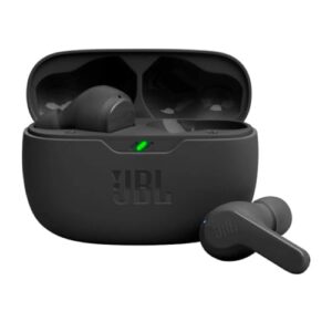 JBL Vibe Beam - True Wireless JBL Deep Bass Sound Earbuds, Bluetooth 5.2, Water & Dust Resistant, Hands-Free Call with VoiceAware, Up to 32 Hours of Battery Life (Black)