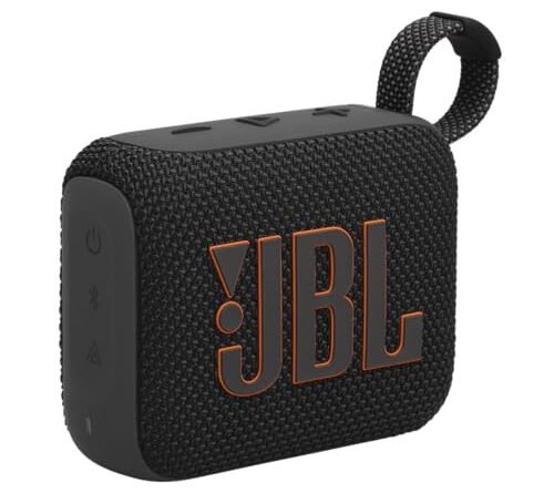 JBL Go 4 - Ultra-Portable, Waterproof and Dustproof Bluetooth Speaker, Big JBL Pro Sound with Punchy bass, 7-Hour Built-in Battery, Made in Part with Recycled Materials (Black)