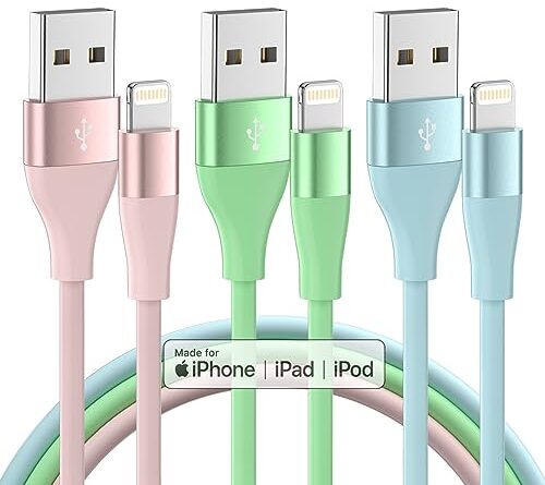 iPhone Charger 3Pack 10 FT Apple MFi Certified Lightning Cable Fast Charging iPhone Charger Cord Compatible with iPhone 14 13 12 11 Pro Max XR XS X 8 7 6 Plus SE iPad and More
