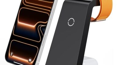 3 in 1 Charging Station for iPhone, Wireless Charger for iPhone 17 16e 16 15 14 13 12 11 X Pro Max & Apple Watch - Wireless Charging Station for AirPods 4 3 Pro