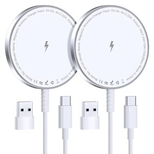 for MagSafe Charger: Magnetic Wireless Charging Pad for iPhone 17 16 15 14 13 12 Series & AirPods 4-2 Pro, Strong Magnet, Aluminum Alloy, USB-C/A Ports, Ultra-Thin & Portable, Ideal for Desk & Bedside