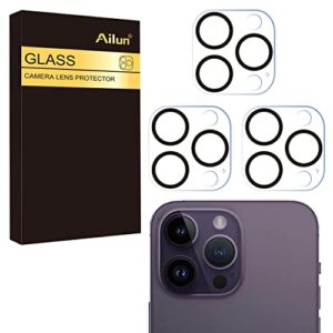 Ailun 3 Pack Camera Lens Protector for iPhone 16 Pro / 14 Pro & iPhone 16 Pro Max / 14 Pro Max,Tempered Glass,9H Hardness,Anti-Scratch,Case Friendly[Does not Affect Night Shots]