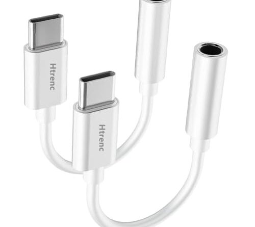 USB C to 3.5mm Headphone Jack Adapter for iPhone17/ iPhone 16/16 Pro/15/15 Pro/Pro Max/Plus, Type C Aux Audio Dongle Cable Cord Compatible with iPad, Samsung Galaxy S23/S23/S22/S21, MacBook（2 Pack）