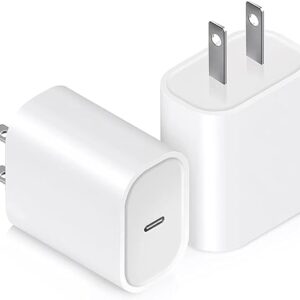 USB C Charger Block 20W, Ocupwei PD 3.0 Fast Charging Wall Charger USBC Power Adapter Type C Brick Cube for iPhone 17/Pro/Pro Max/17 Air/ 16/16 Pro/16 Pro Max/15/Plus/Pro/Pro Max [2 Pack]