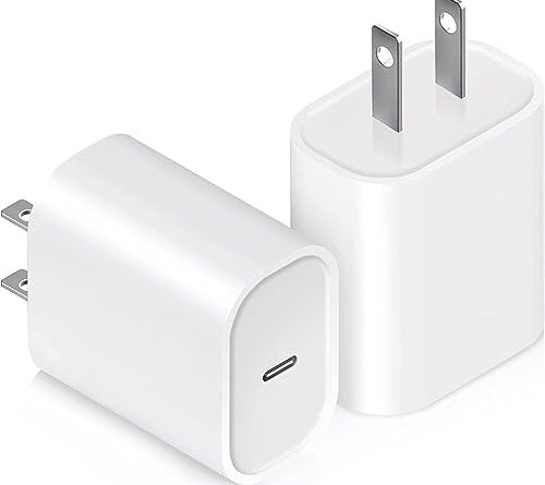 USB C Charger Block 20W, Ocupwei PD 3.0 Fast Charging Wall Charger USBC Power Adapter Type C Brick Cube for iPhone 17/Pro/Pro Max/17 Air/ 16/16 Pro/16 Pro Max/15/Plus/Pro/Pro Max [2 Pack]