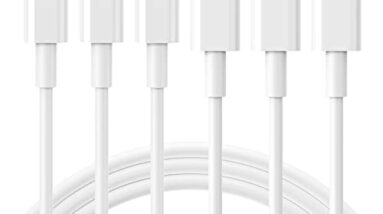 RCTech USB C to Lightning Cable 3Pack 6FT [MFi Certified] iPhone Fast Charger Cable USB-C Power Delivery Charging Cord for iPhone 14/13/12/11/XS/XR/X/8/iPad, White
