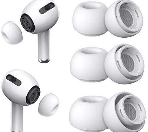 3 Pairs Replacement Ear Tips for Airpods Pro and 2nd Generation with Noise Reduction Hole, Silicone Ear Tips for Airpods Pro with Portable Storage Box and Fit in The Charging Case(S/M/L)