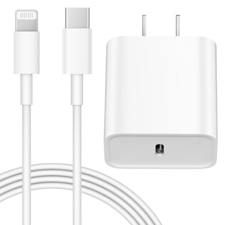 iPhone 14 13 12 Charger Fast Charging 20W PD USB C Wall Charger with 6FT Fast Charging Cable Compatible iPhone 14/13/12/11/Pro/Pro Max/Mini/Xs Max/XR/X, iPad