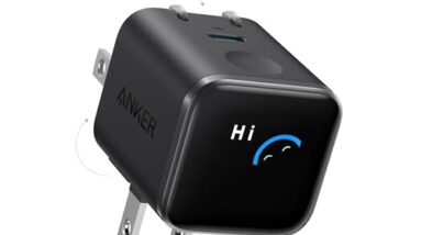 Anker Nano USB C Wall Charger, 45W Fast Charging Smart Display Charger, with 180° Foldable Plug, Smart Recognition,Built-in Care Mode,for iPhone 17/16,Apple Watch(Black,Non-Battery,No Cable Included)