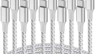SwaggWood USB C to USB C Cable, 5-Pack [3/3/6/6/10FT] 60W USBC Fast Charging Cable Nylon Braided Type C Charger Cord for iPhone 17/16/iPad Pro/MacBook Air and More