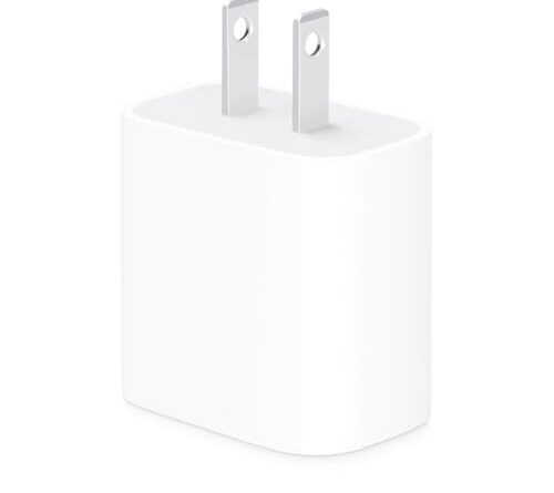 Apple 20W USB-C Compact Power Adapter: Fast and Convenient Charging, Type C Wall Charger