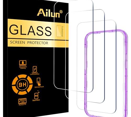 Ailun 3 Pack Screen Protector for iPhone 17 Pro Max [6.9 inch] with Installation Frame, Tempered Glass, Sensor Protection, Dynamic Island Compatible, Case Friendly
