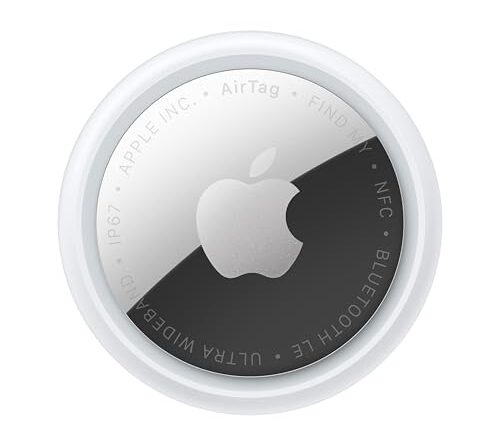 Apple AirTag (2nd Generation): Tracker for Keychain, Wallet, and More; Locator with Sound; Simple One-Tap Setup with iPhone or iPad; Key Finder with up to 1.5X Precision Finding Range*