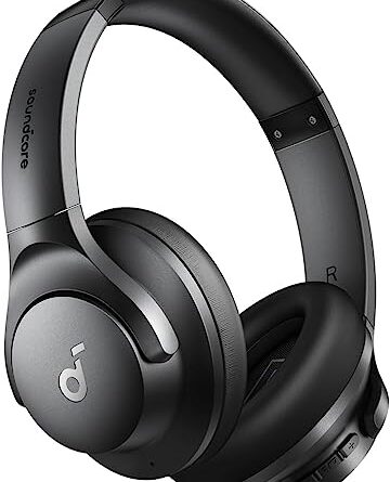 Soundcore by Anker Q20i Hybrid Active Noise Cancelling Headphones, Wireless Over-Ear Bluetooth, 40H Long ANC Playtime, Hi-Res Audio, Big Bass, Customize via an App, Transparency Mode