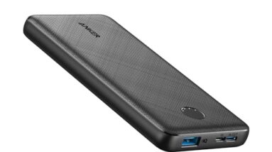Anker Power Bank(PowerCore 10K), Compact Travel-Ready 10,000mAh Battery Pack with PowerIQ Charging Technology, 5V/3A High-Speed Charging for iPhone, iPad,and More (1, Black)