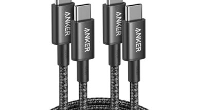 Anker USB C to USB C Cable, 2-Pack 6 FT (1.8 m) Type C 100W Charger Cord, Fast Charging for iPhone 17 Series, MacBook Pro 2020, Pixel, and More (Black, Not for Video Output)