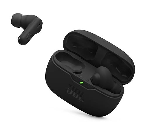 JBL Vibe Beam 2 - True Wireless Noise Cancelling Earbuds with JBL Pure Bass Sound & Smart Ambient technology, 4mics for crisp, clear calls, up to 40Hrs of Playback, IP54 Dust & Water resistant (Black)