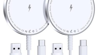 for MagSafe Charger: Magnetic Wireless Charging Pad for iPhone 17 16 15 14 13 12 Series & AirPods 4-2 Pro, Strong Magnet, Aluminum Alloy, USB-C/A Ports, Ultra-Thin & Portable, Ideal for Desk & Bedside