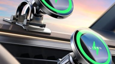 LISEN for 15W MagSafe Car Mount Charger,Magnetic Wireless Cars Charger,Magnetic Phone Holder for Cars,Phone Holders for Your Car Accessories for Men Women Jeep Ford F150 for iPhone 17-12,Samsung,Gifts