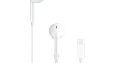 Apple EarPods Headphones with USB-C Plug, Wired Ear Buds with Built-in Remote to Control Music, Phone Calls, and Volume