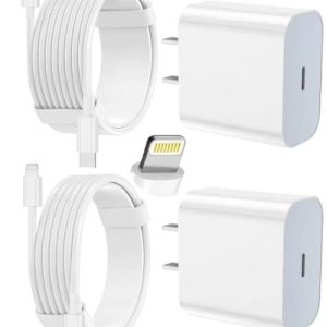 iPhone Charger Fast Charging 2 Pack Type C Wall Charger Block with 2 Pack [6FT&10FT] Long USB C to Lightning Cable for iPhone 14/13/12/12 Pro Max/11/Xs Max/XR/X,AirPods Pro